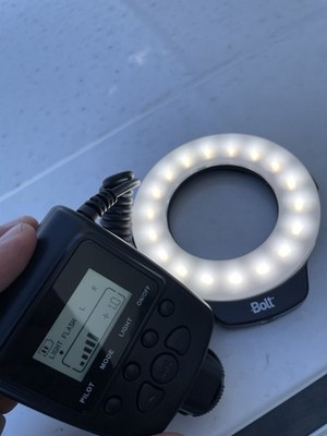 Bolt VM-160 LED Macro Ring Light Flash Kit for DSLR Cameras W/ Adapter Rings