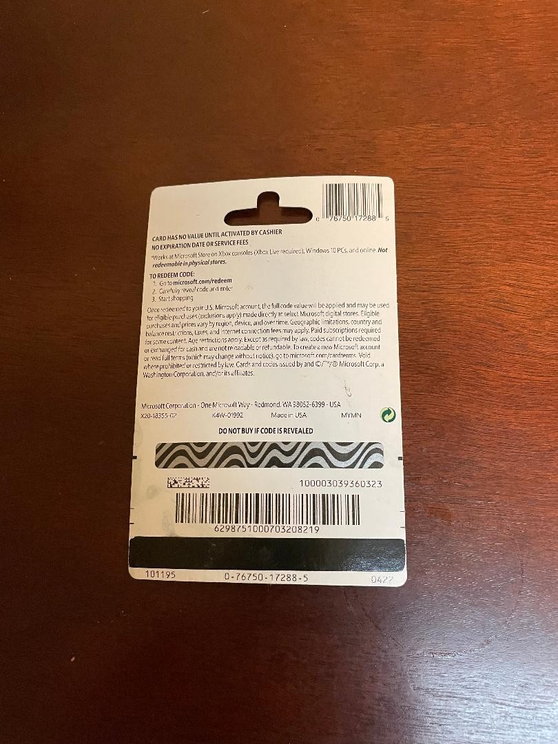 Microsoft Xbox $50 Gift Card for sale online