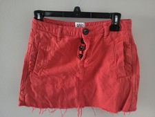 NWT Urban Outfitters BDG Belle Double-Button Mini Micro Skirt Pockets Small Maro