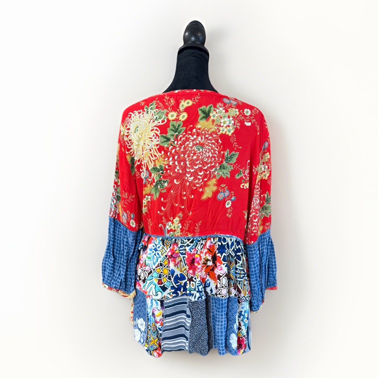 John Mark Blouse Small Boho Tunic Top Statement P… - image 6