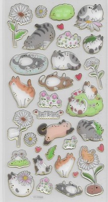 Süße Tiere Aufkleber | Katzenaufkleber | Hochwertige wasserdichte Sticker (B)