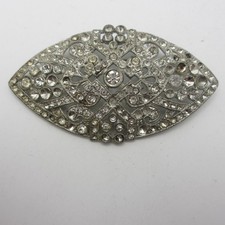 Vintage Art Deco Brooch Pot Metal MISSING RHINESTONES