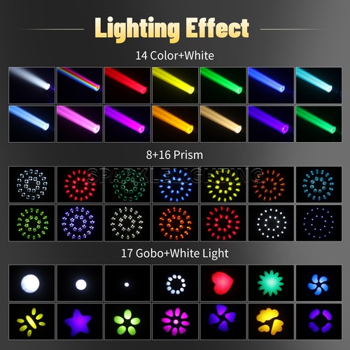 PAIDUN Rainbow Effect 8R 250W Beam Moving Head Stage Light Gobo Wash Disco DJ - Picture 6 of 12