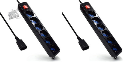 Multi Outlet UPS Slipper VDE 6 Seater Schuko 10A 16A Cable 1.5m Continuity Group x