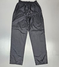 Nike Track Pants Mens Large Vintage 90s Sportswear Black Swoosh Zip Ankle