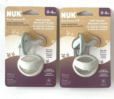 NUK for Nature  Simply Natural Pacifier, 0-6M Lot of 4 (2 - 2 Packs)