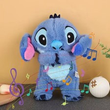 Breathing Stitch Plush Toy with Air Bag Light Soothing Bear Baby Doll Kids Gift
