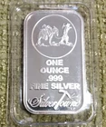 SilverTowne 1 oz .999 Fine Silver Bar, 0.999 Fineness, 1 Ounce Silver Bullion