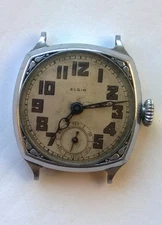 RARE Vintage Elgin Model E-302 Art Deco Ornate Engraved Case Wristwatch