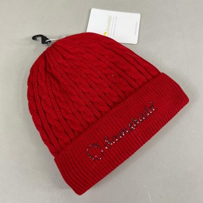 SAMSHIELD Mira Crystal Equestrian Beanie Hat Women's Sz One Size Fits All Raspbe