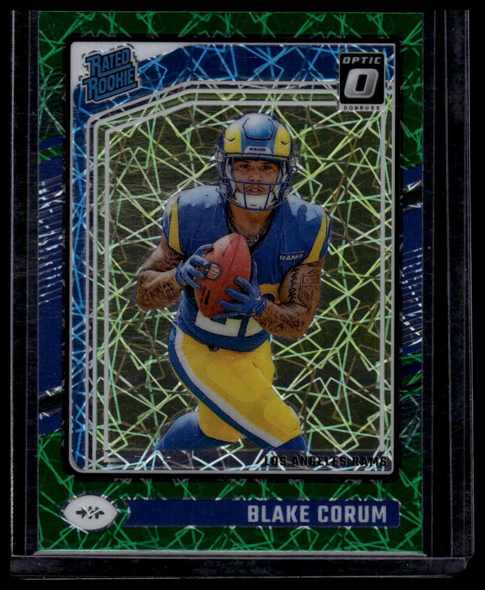 2024 Donruss Optic #208 Blake Corum Green Velocity