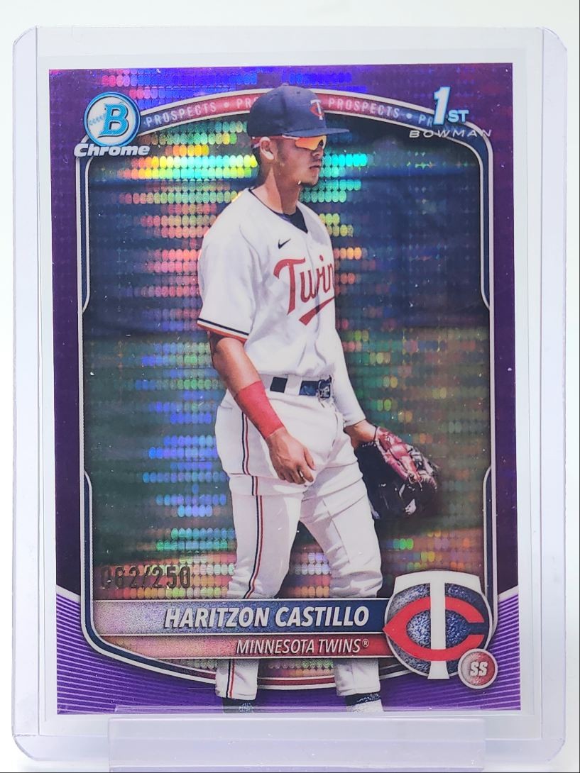 HARITZON CASTILLO 2025 BOWMAN CHROME 1ST PURPLE PULSAR TWINS /250 Q4060