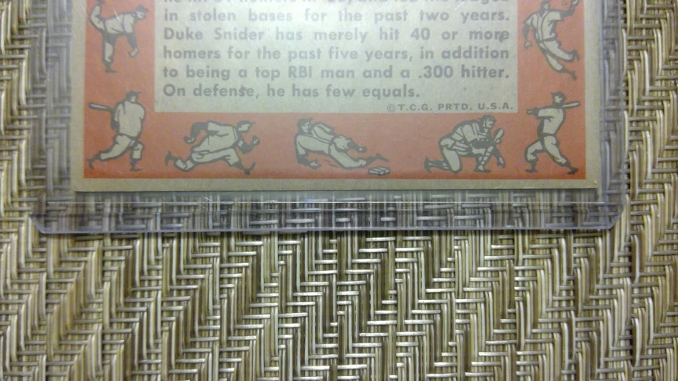 1958 Topps Willie Mays/Duke Snider #436 - Rival Fence Busters - Excelente $$$ Foto 3 de 4