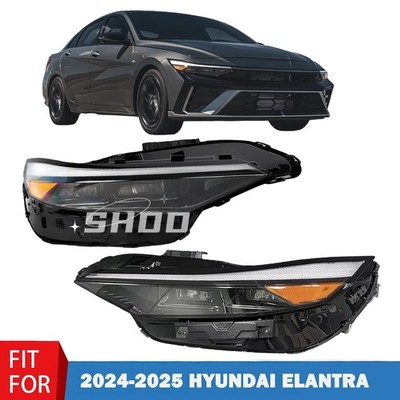 For 2024 2025 Elantra Pair Left&Right Front LED Headlight Assembly Include Bulbs