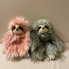 Aurora Purely Luxe Plush Sloth Stuffed Animal Toy Pink Blue Kids Gift