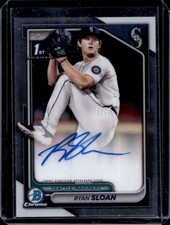2024 Bowman Draft Ryan Sloan Chrome Auto Autograph 1st Prospect #CPA-RS Mariners