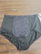 Ladies Size Large Warners Brand Underwear Black With Lace Accent Granny Panties
