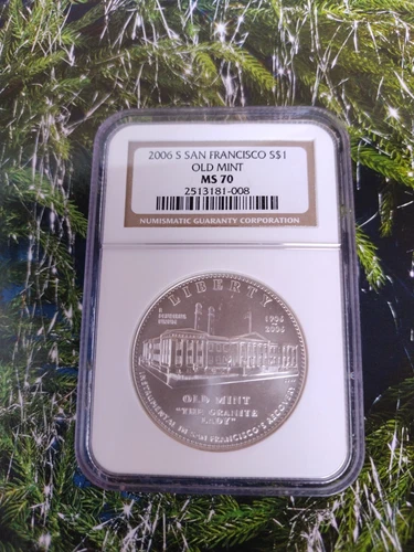2006 S MS 70 San Francisco Old Mint Uncirculated Silver Dollar NGC MS70 Lab 008