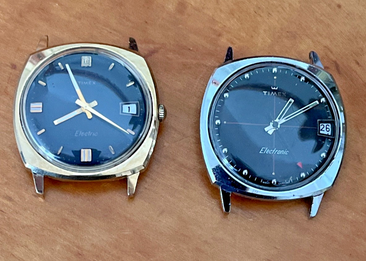 Is (two) Timex As Black Restoration Electric Repair – Dial Parts Vintage - vintagewatches.pk