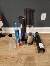 SodaStream Aqua Fizz Maker with 2 CO2 Canisters, Glass Bottle, 2 Flavor Drops
