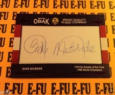 2011 Tristar OBAK Autograph RARE Purple Holo BAKE MCBRIDE Auto TRUE #ed 1/1