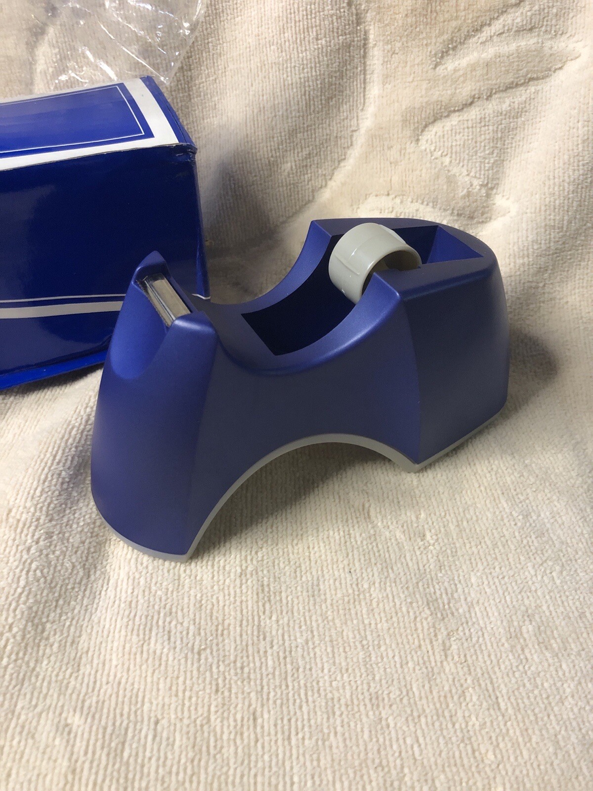 Desktop Tape Dispenser Purple 1 inch Core Weighted Non Skid Base-image