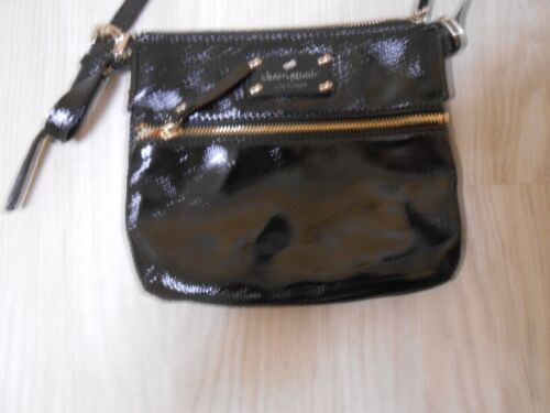 BOLSO BANDOLERA KATE SPADE NUEVA YORK ~ Cuero Negro ~ LOGOTIPO ~ CREMALLERA ~ BOLSO BANDOLERA ~ COMO NUEVO - Imagen 12 de 17