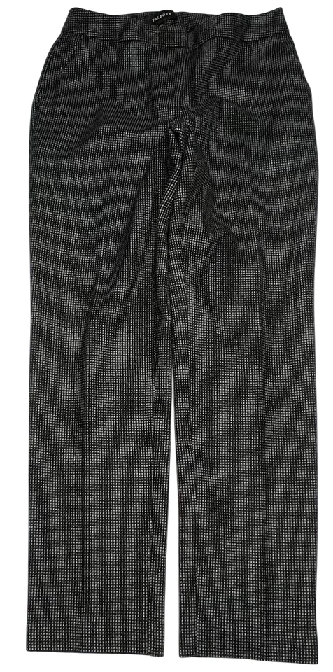 Pantalones de vestir Talbots de mezcla de lana ajuste curvilíneo forrados con micro puntos para mujer (6) negro bronce Foto 3 de 4