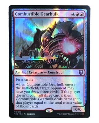 MTG | Combustible Gearhulk | Modern Horizons 3 | Ripple Foil | NM | EN