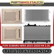 Aluminum Radiator & AC Condenser Cooling Kit for Subaru WRX 2015 2016-2020 2.0L
