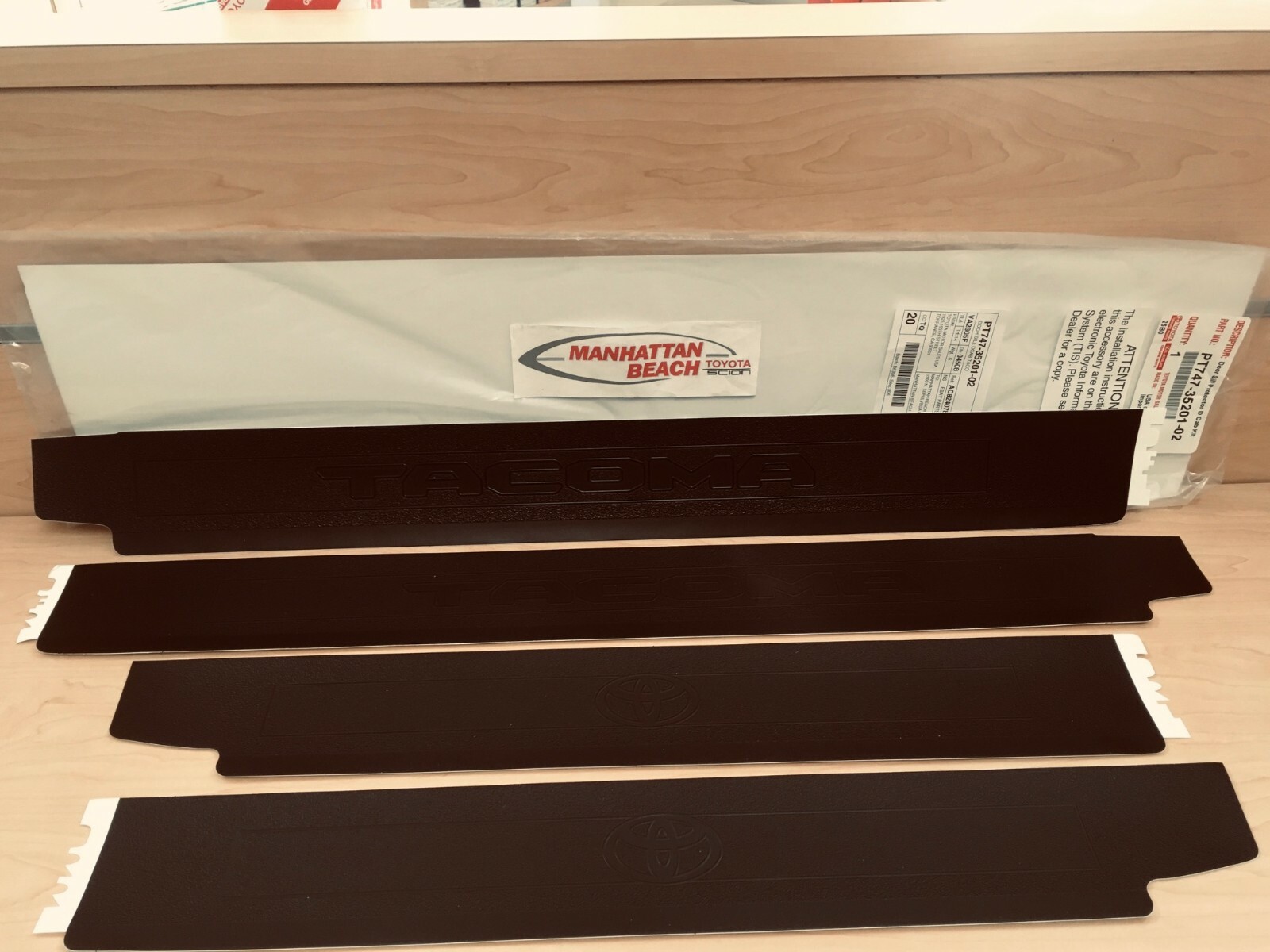 2016 2023 DOUBLE CAB DOOR SILL PROTECTORS PT7473520102 OEM