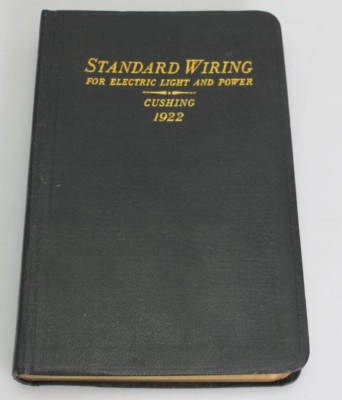 1922 Standard Wiring Electric Light and Power Leather Gold Leaf Code Handbook