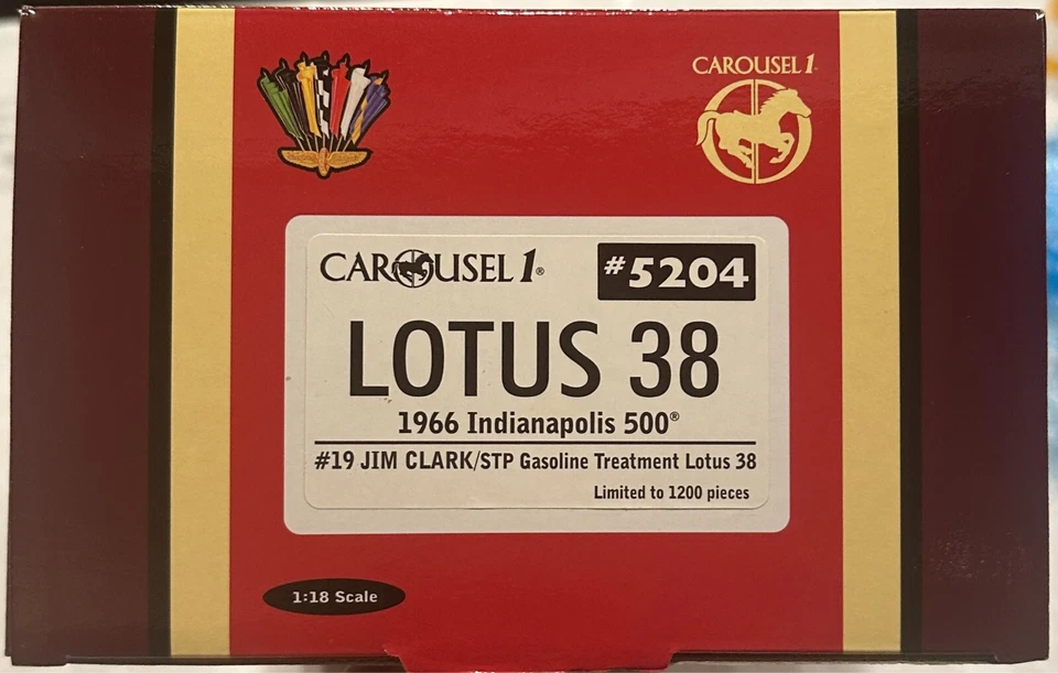 Carousel 1 #5204 1966 Indy 500 #19 Lotus 38 Jim Clark STP Gas Treatment - Image 2 of 2
