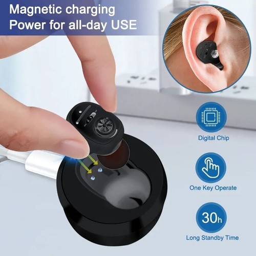Rechargeable Hearing Aids Invisible Digital Sound Amplifier Deafness Wireless