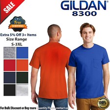 Gildan 8300 Mens Short Sleeve Moisture Wicking DryBlend T-Shirt With Pocket
