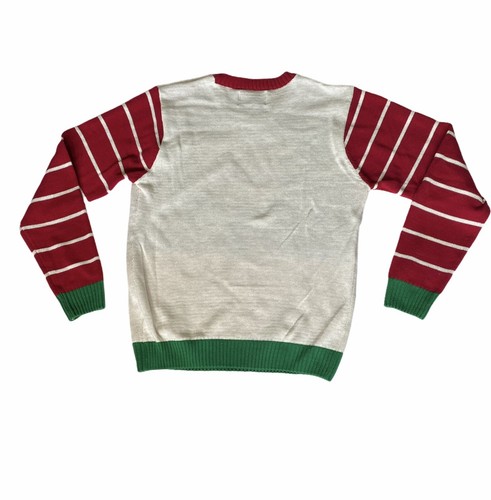 Ugly Christmas Sweater Mens Size XL Holiday Elf Knit Red White Green - Picture 5 of 6