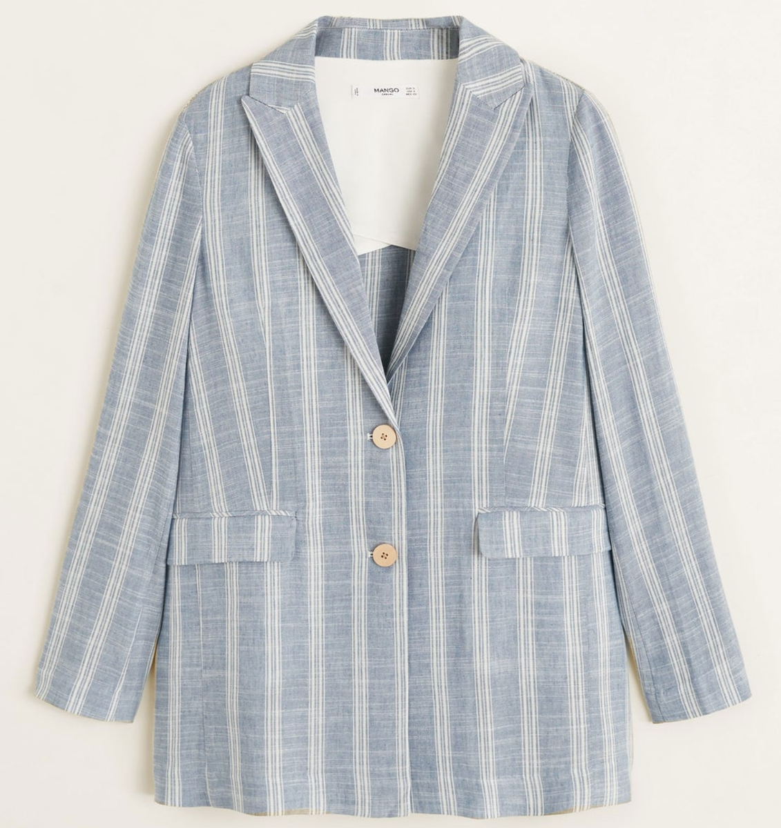 NWT Mango Striped structured blazer Jacket Women Size S/M