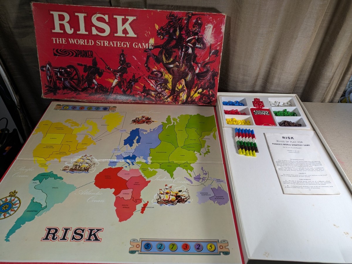 Risk Board Game Parker Red Box Version 1963 Vintage | eBay