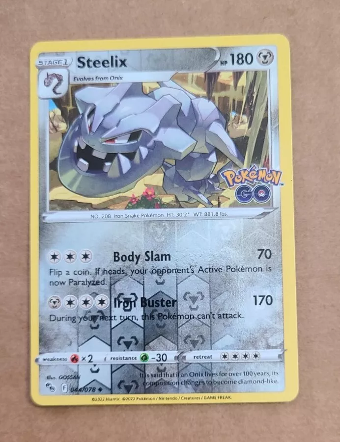 Steelix Reverse - Pokémon Go Pokémon card 044/078