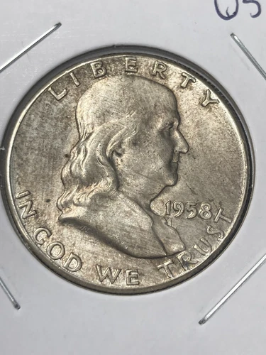 1958 P Franklin Half Dollar - BU Toned - As Shown! (#0575)