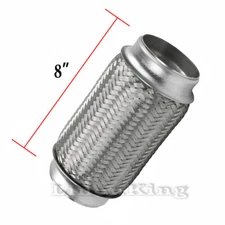 3" Exhaust Flex Pipe 3" x 8" Heavy Duty Stainless Steel 8" OAL - RK7522