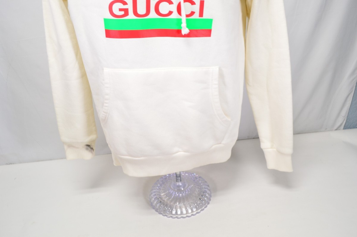 Original Gucci Logo Off White Hoodie Sweatshirt Small Original Gucci Logo Off White Hoodie Sweatshirt Small