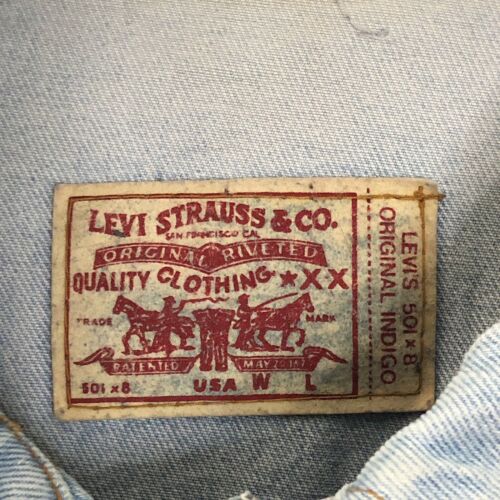 Chaqueta vaquera vintage Levi’s 501 X 8/azul XXL/rara capital E/pestaña roja - Imagen 6 de 11