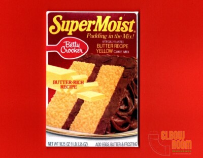 Betty Crocker Butter Recipe Yellow cake mix vintage box art 2x3'' fridge magnet