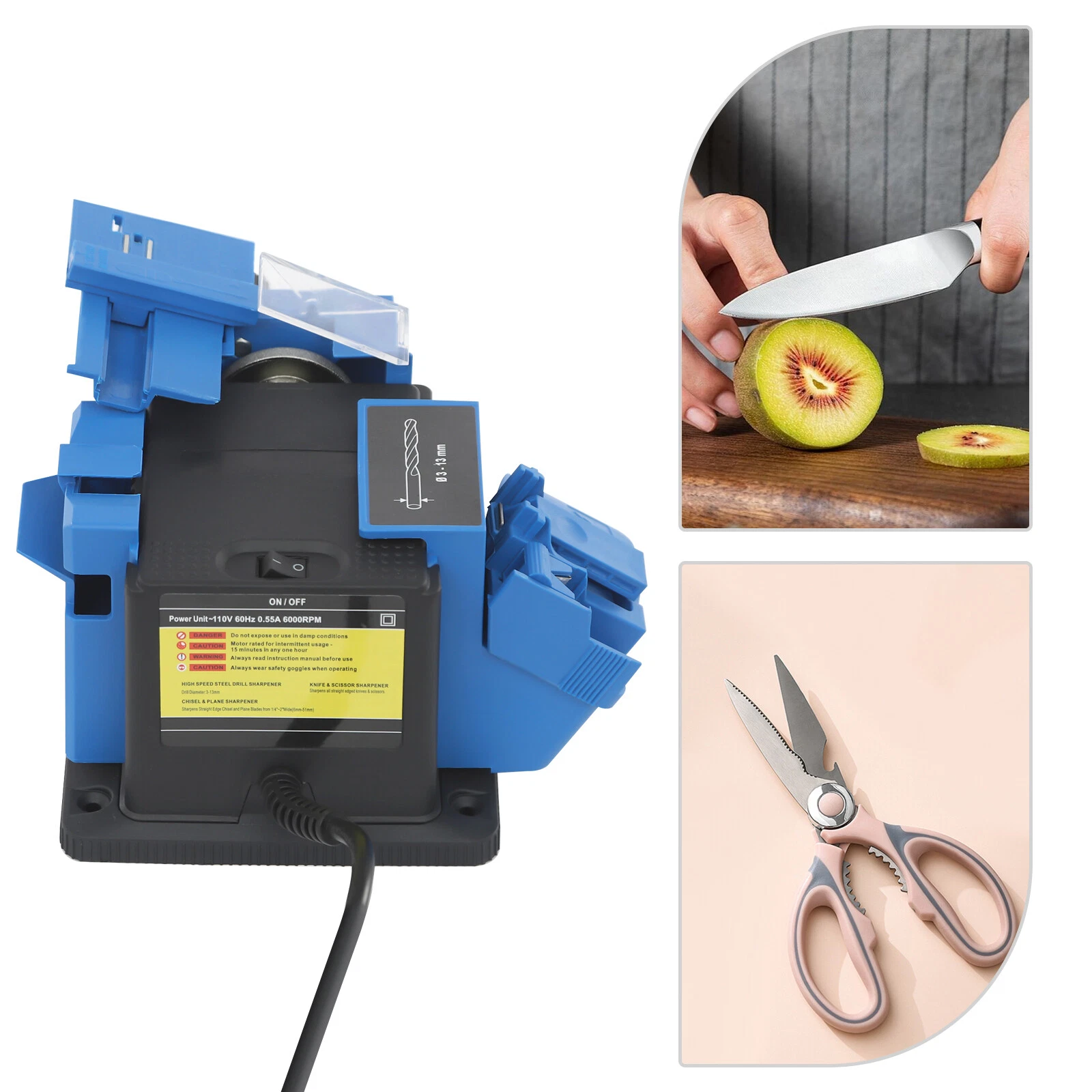 Professional Electric Knife Sharpener Drill Sharpening Machine Household 1350rpm