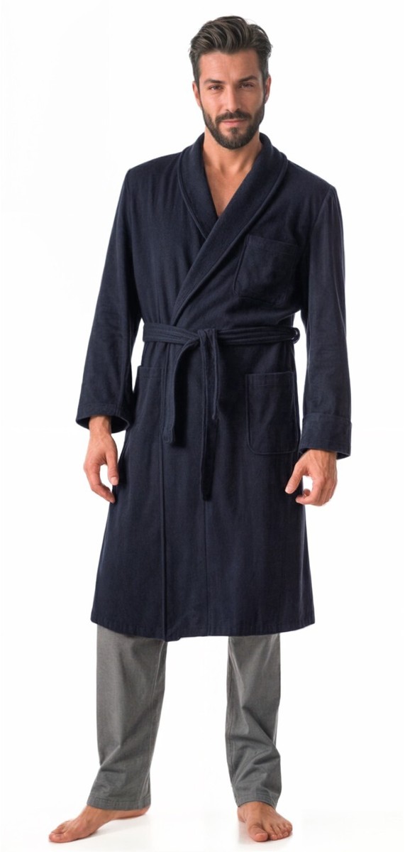 Vestaglia da uomo in misto lana e cashmere made in Italy