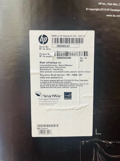 OMEN by HP Obelisk Desktop 875-1022- NEW/ BOX DAMAGE | eBay