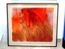 Quadro "Figure in rosso" olio su tela del pittore livornese Bandini Sirio