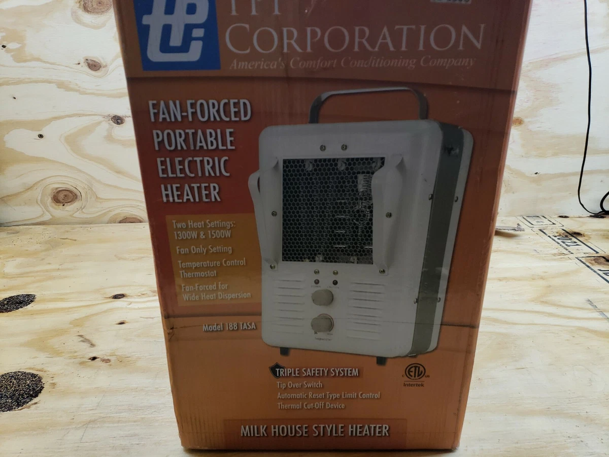 Tpi Corp. 188-Tasa Portable Electric Jobsite u0026amp; Garage Heater,  1500W/1300W, 120V 686334800419 | eBay