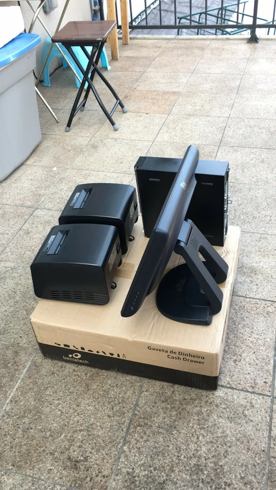 15" Touchscreen All In One POS System Restaurant Point Of Sale 2 Printers  - Image 3 of 4